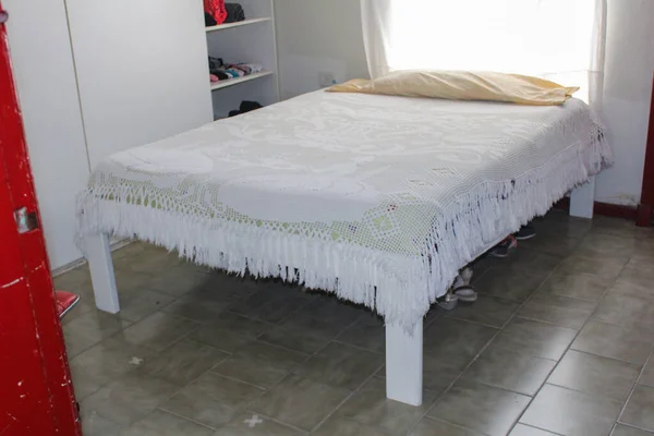 Blanco Detalle Cama Objeto — Foto de Stock