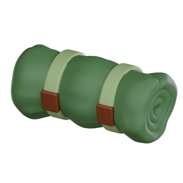 Kamp 3d simgesi uyku paspası en az stil