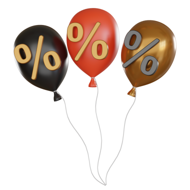 Kara Cuma 3D balon indirimi.