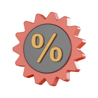 Kara Cuma 3D ikon satış rozeti sevinci.