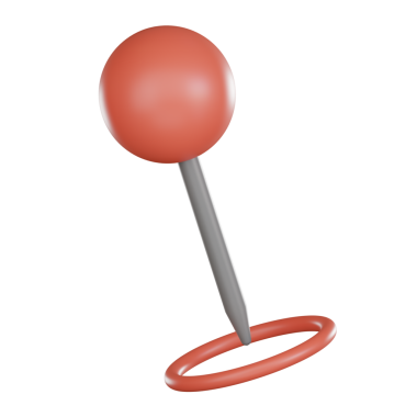 Harita konumu 3d simge iğne işaretleyicisi temiz minimal biçime sahip