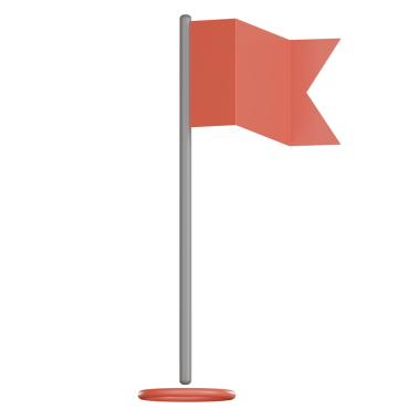 Harita konumu 3d simge kırmızı bayrak işaretleyici iğnesi