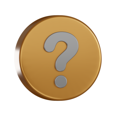 Soru işareti olan 3d bildirim simgesi madeni parası