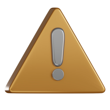 Ünlem işaretli 3d simge uyarı üçgeni