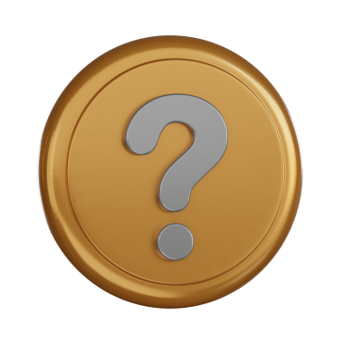 Soru işareti sembollü 3d simge sikkesi bildirim