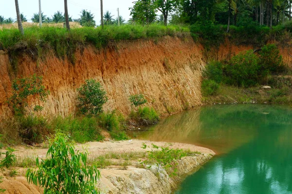 Verde Agua Azul Nació Por Cabonate Piedra Arenisca Reflejo Luz —  Fotos de Stock