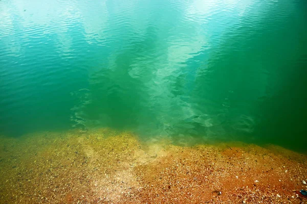 Grün Blaues Wasser Wurde Durch Kabonat Sandstein Und Reflexion Des — Stockfoto