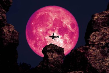 tam uzun gece ay, soğuk ay geri iki dağ gece gökyüzü, Nasa tarafından döşenmiş bu görüntü unsurları arasında