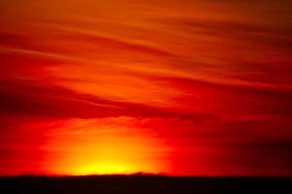 Blurred sunset heap cloud in tropical and orange sky soft cloud — Stock Photo, Image
