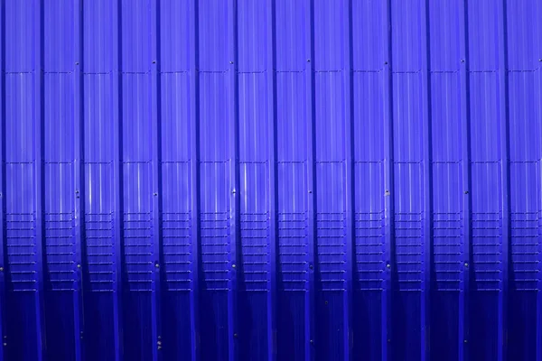 Blue metal sheet pattern and vertical line design — Stock Photo, Image