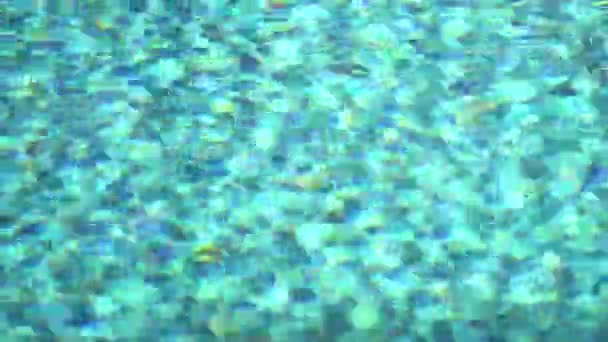 Våg på vatten ytan i SIM bassäng Aqua golv — Stockvideo