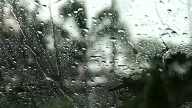 yağmur damlası araba ve park1 bulanıklık ağacı üzerinde ayna ağır