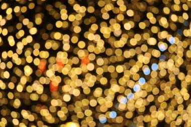 bulanıklık ve bokeh renkli ışık ve gece g altın renk soyut