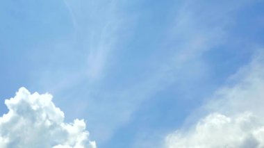 white cloud rolling on blue sky space background