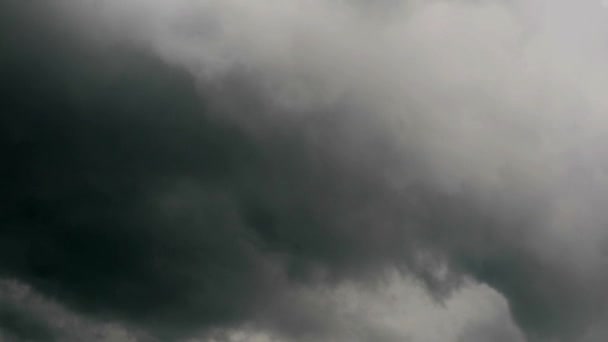 Gökyüzü zaman atlamalı fark sıcak ve morina sıcaklığı ile fırtına bulut hareket — Stok video