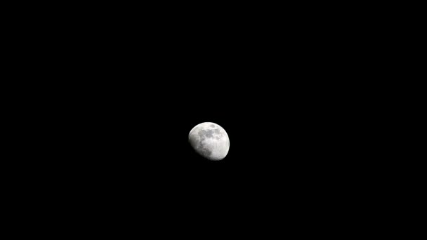 Luna se mueven en el cielo oscuro de la noche y la nube suave pasando2 — Vídeo de stock