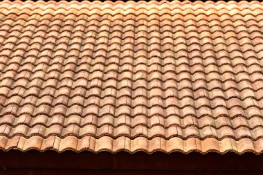 kırsal ev antik üst çatı kiremit desen