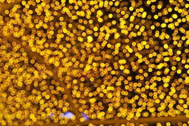 bulanıklık ve bokeh renkli ışık ve gece g altın renk soyut
