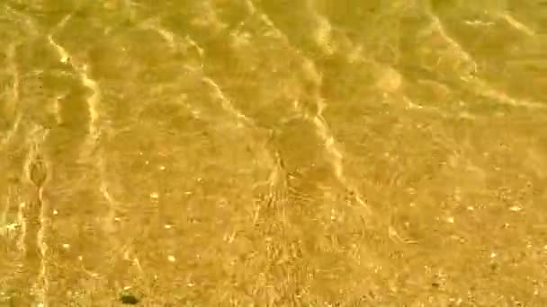 couleur brun pur sur l'eau à la surface de la mer avec des reflets de lumière et une vague 