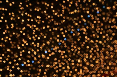 bulanıklık ve bokeh renkli ışık ve gece bakır renk soyut