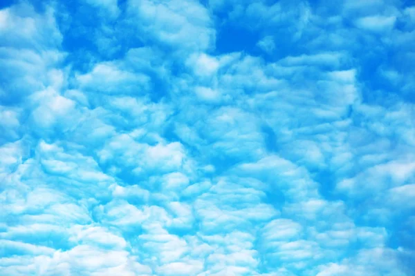 여름 푸른 하늘 부드러운 구름에 흰색 확산 힙 구름 햇빛 — 스톡 사진