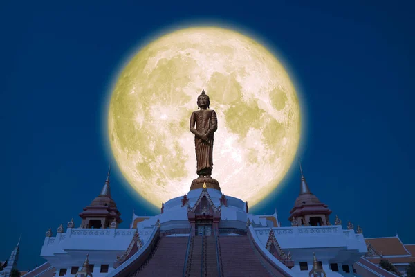 Volle Buck Maan Nacht Hemel Asanha Bucha Dag Terug Zondag — Stockfoto