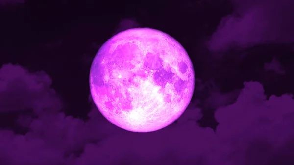 Super Fresa Rosa Luna Cielo Rojo Noche Elementos Esta Imagen — Foto de Stock