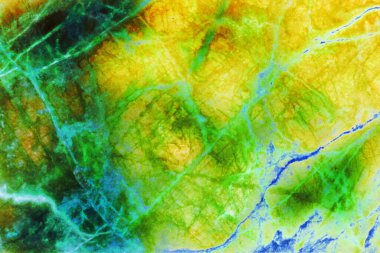 yeşil limon minerali ve parlak mavi çizgi granit kaya mermer lüks iç mimari arka plan