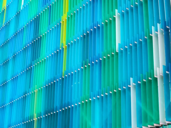 Lámina Plástico Acrílico Nivel Interior Color Azul Amarillo Aqua Patrón — Foto de Stock