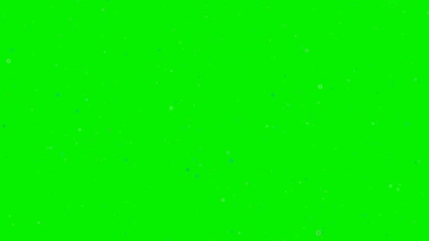 Bubbla i djup ocean dike på grön skärm — Stockvideo