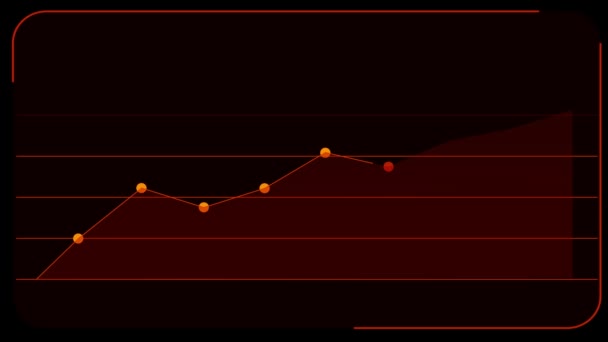 Infográfico Mostrando dados estatísticos que provavelmente aumentarão e crescerão na tela verde — Vídeo de Stock