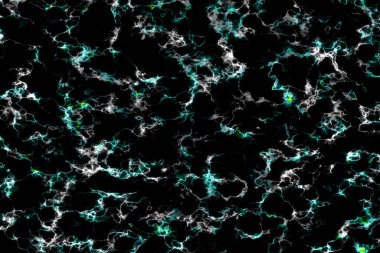 Siyah mermer mermer lüks iç plan üzerinde parıldayan safir mineral çizgisi dokusu