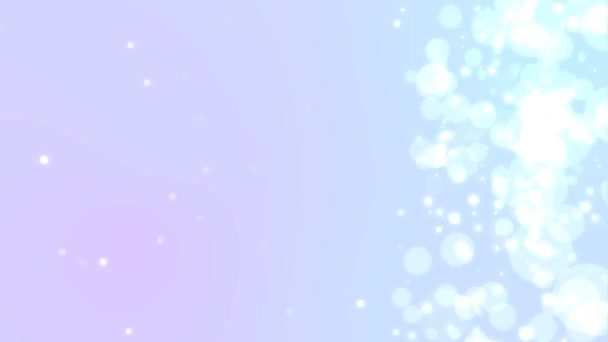 Blur bokeh żywy blask na pastelowym gradiencie fioletowy niebieski kolor w środku ramki — Wideo stockowe