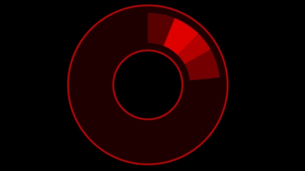 Animazione di un Abbonamento e Mi piace e Pulsante di notifica dell'icona dei social media e del tono di colore rosso — Video Stock