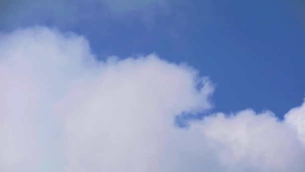 Graue und dunkelblaue Himmel weiße Wolken im Zeitraffer in der Herbstsaison — Stockvideo