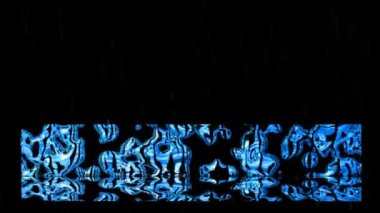 4 K yansıması suyu bulanıklaştırır. Suyu soyut olarak dağıt ve içme suyu ana harfi metnini yağmur damlası etkisi ile dönüştür.