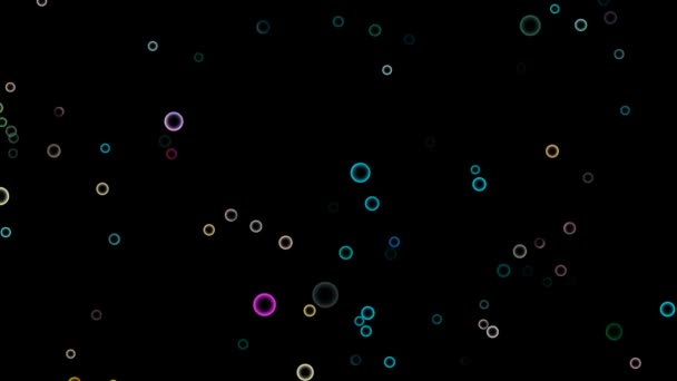 Borroso y bokeh arco iris burbujas de luz de colores efecto de movimiento — Vídeo de stock