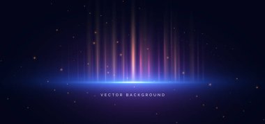 Altın ışıklandırma efekti renksiz arka planda parlayan bokeh çizimi. Parti fikri, kutlama konsepti. Vektör illüstrasyonu