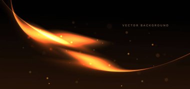 Karanlık arka planda soyut parlak alev kavramı. Vektör illüstrasyonu