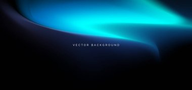 Koyu arkaplanda soyut modern mavi gradyan. Pankart, broşür ve sunum kullanırsın. Vektör illüstrasyonu