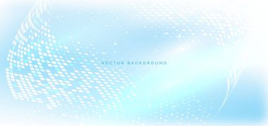 Soyut modern teknoloji mavi kare desenli arka plan. Parıltı dekorasyonu zarif. Vektör illüstrasyonu