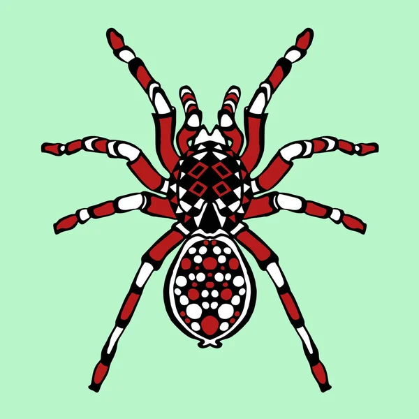 Zentangle stylized spider. Sketch for tattoo or t-shirt. — Stock Vector