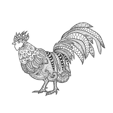 Zentangle stilize horoz