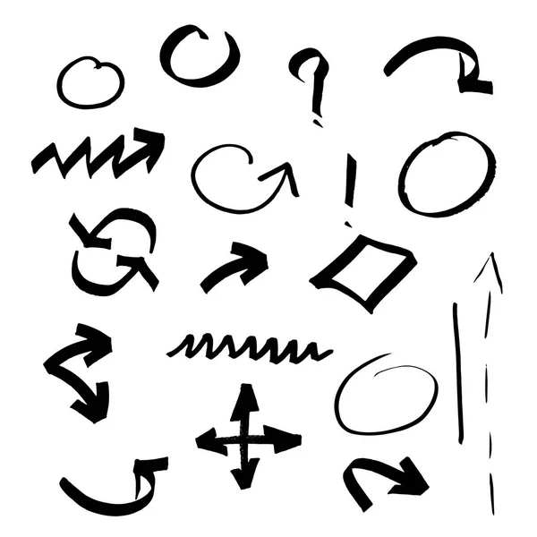 Black sketch symbols — Stock Vector