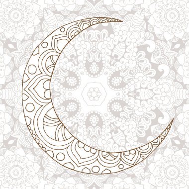 Ramazan Kareem yarım ay tasarım arka plan