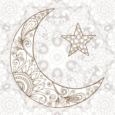 Ramazan Kareem yarım ay tasarım arka plan