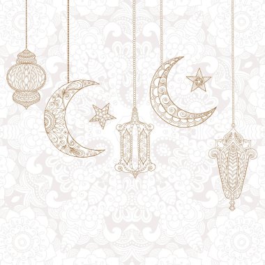 Ramazan Kareem tebrik tasarım arka plan