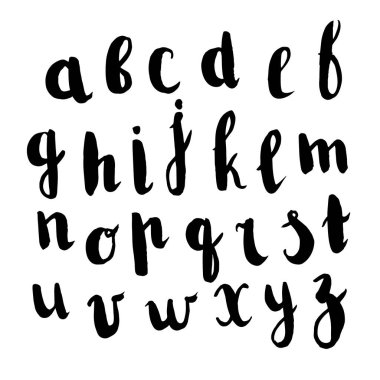 El yazısı vektör harfleri.