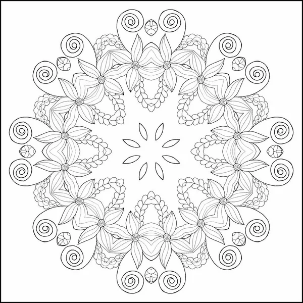 Wunderschönes dekoratives Mandala. — Stockvektor