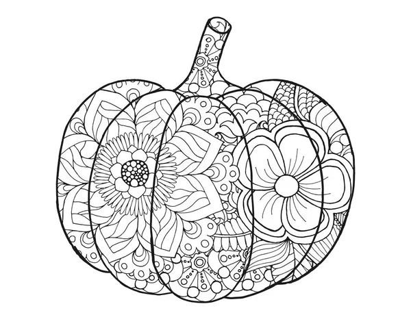 Zentangle stylized pumpkin — Stock Vector